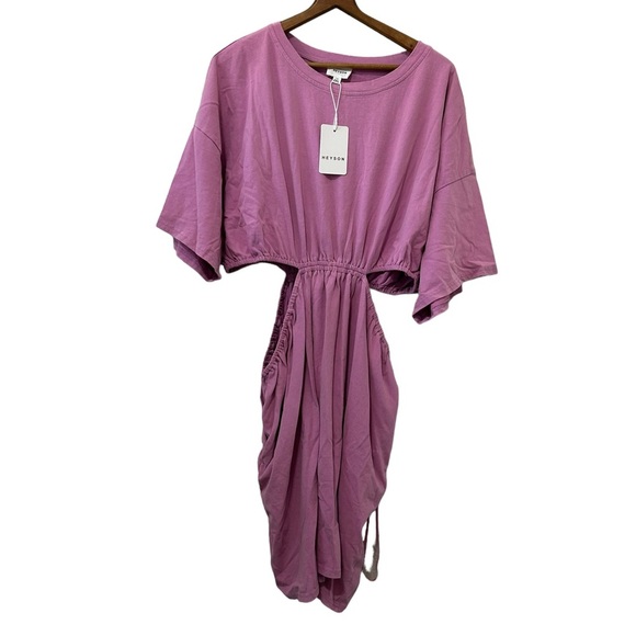 HEYSON Summer Field Full Size Cutout T-Shirt Dress in Carnation Pink 2XL - Picture 8 of 15